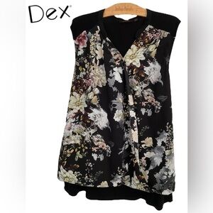 Dex🧡Black Floral Women's Blouse